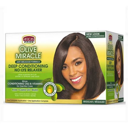 AFRICAN PRIDE OLIVE MIRACLE RELAXER KIT REGULAR