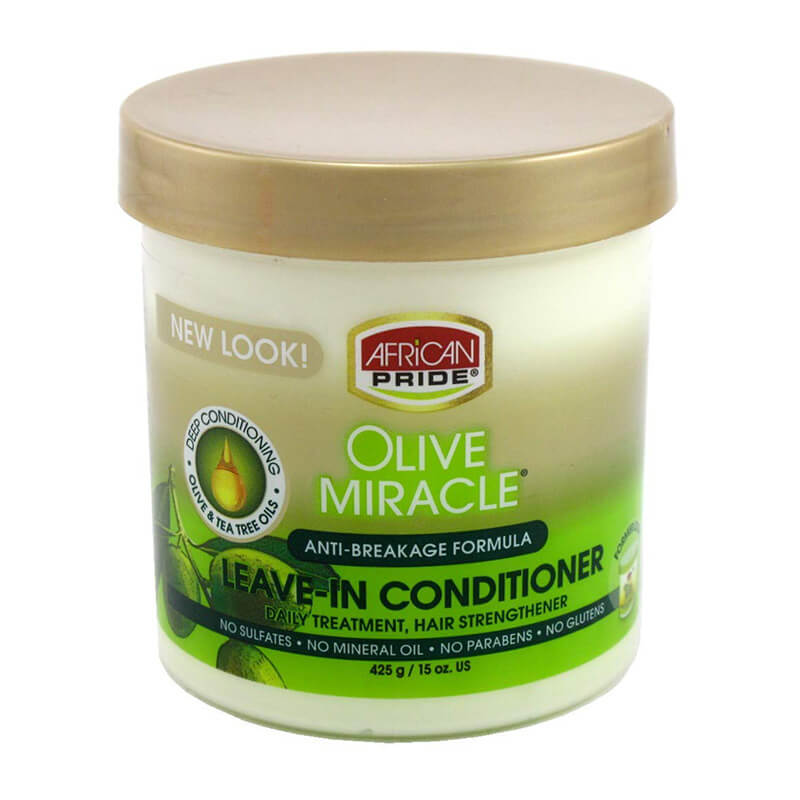AFRICAN PRIDE OLIVE MIRACLE LEAVE IN CONDITIONER JAR 15oz