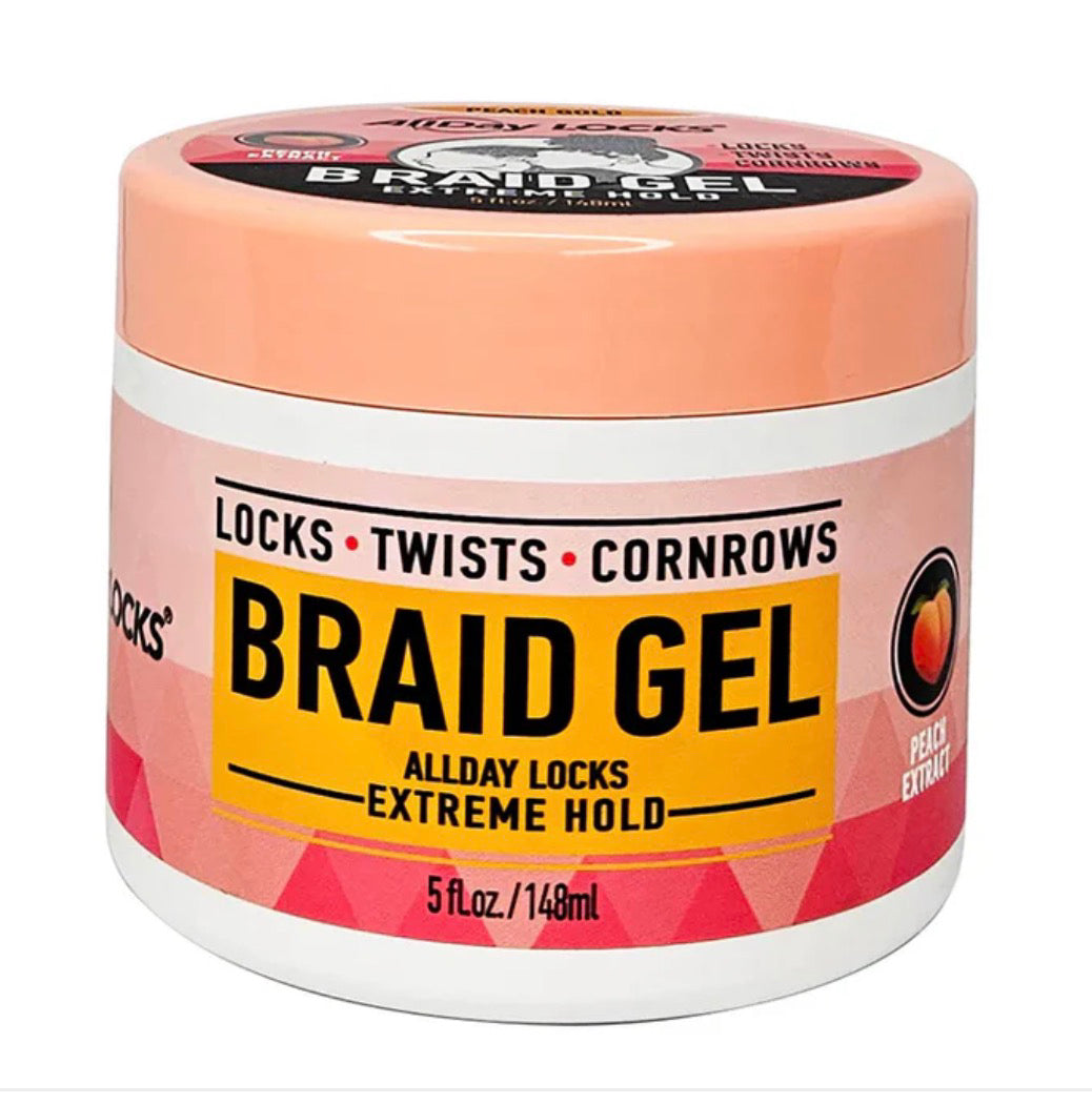 ALLDAY LOCKS BRAID GEL (PEACH) 5oz