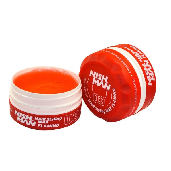 NISHMAN 03 HAIR WAX (FLAMING) 5oz