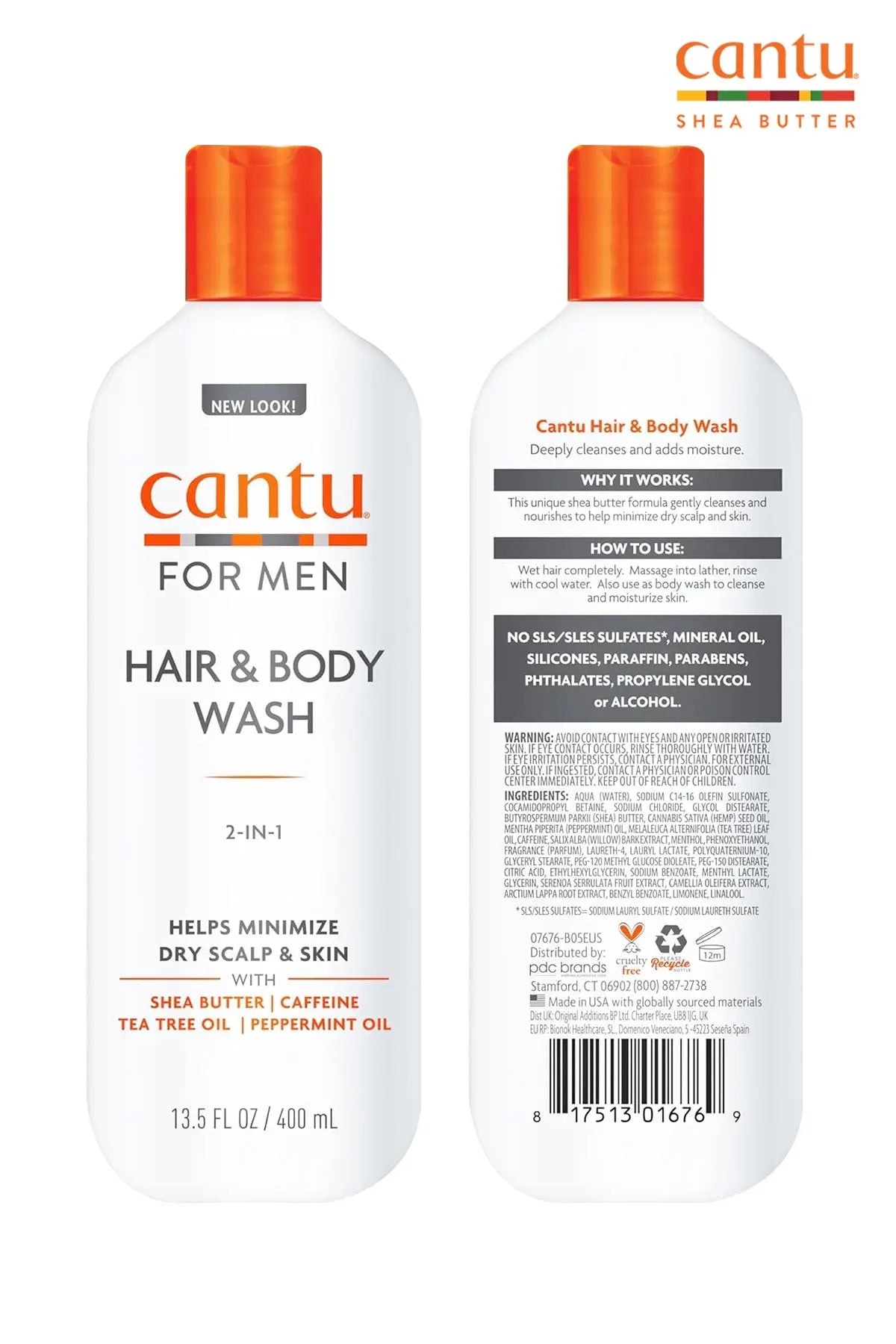 CANTU MENS 3N1 SHAM / COND / BDY WSH 13.5oz