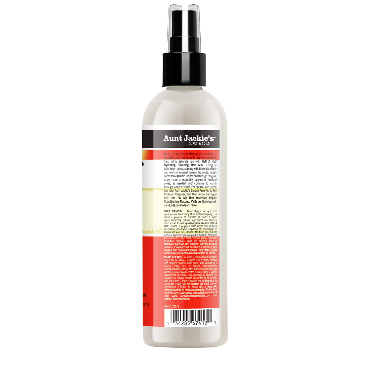 AUNT-JACKIE'S FLAX HALF & HALF HAIR MILK 12oz