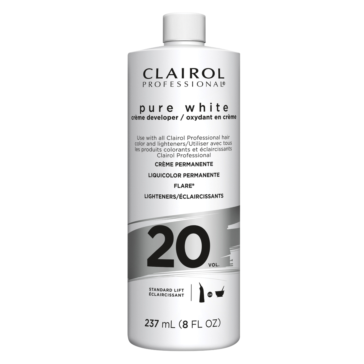 CLAIROL PURE WHITE CR DEV 20VOL 8oz