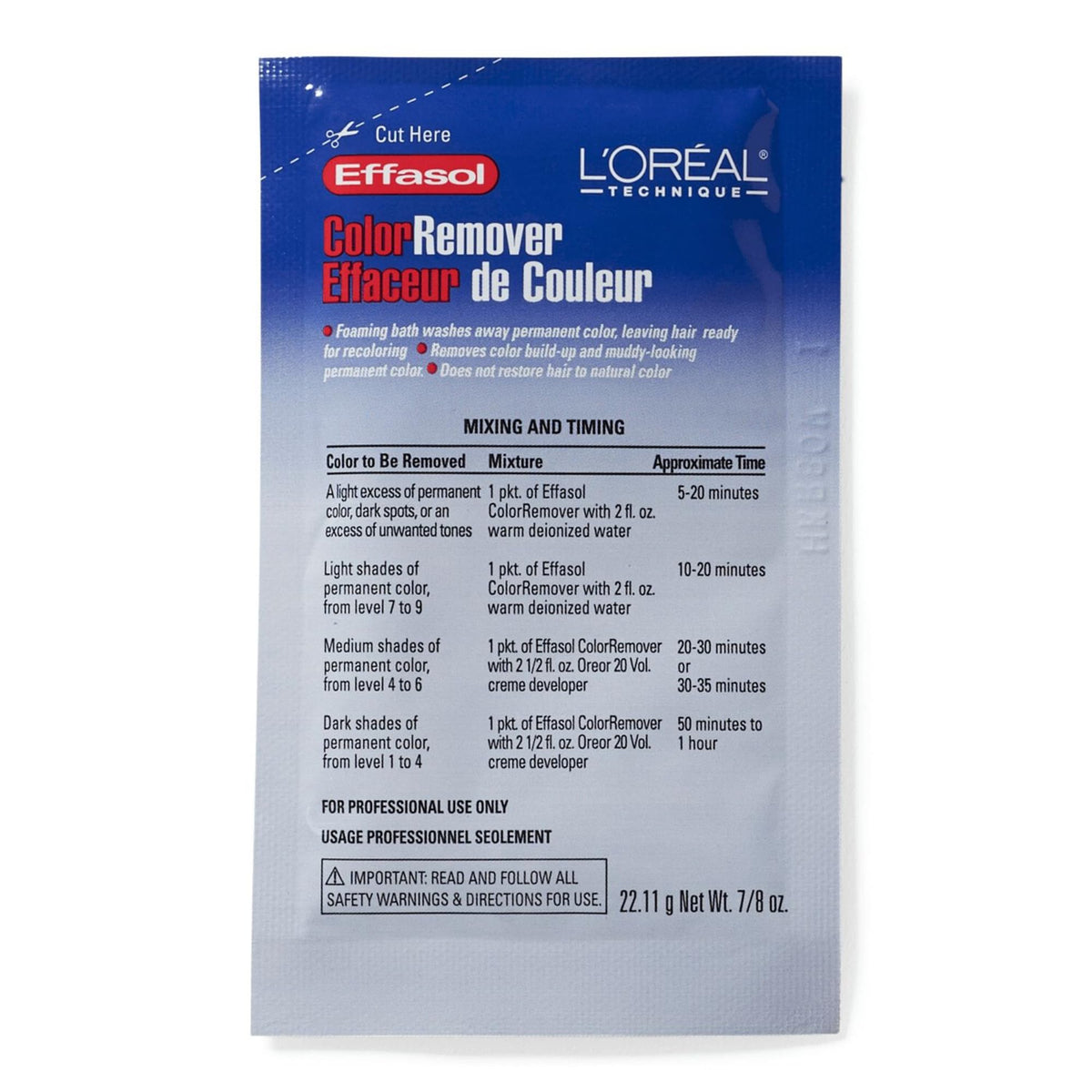 EFFASOL COLOR REMOVER PACKETTE