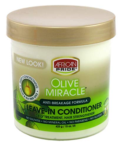 AFRICAN PRIDE OLIVE MIRACLE LEAVE IN CONDITIONER JAR 15oz