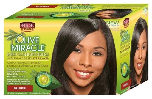 AFRICAN PRIDE OLIVE MIRACLE RELAXER KIT SUPER