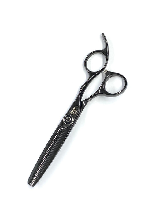 "KASHI BARBER SHEAR - BLACK THINNING 36 TEETH 6"" #B-1136T"