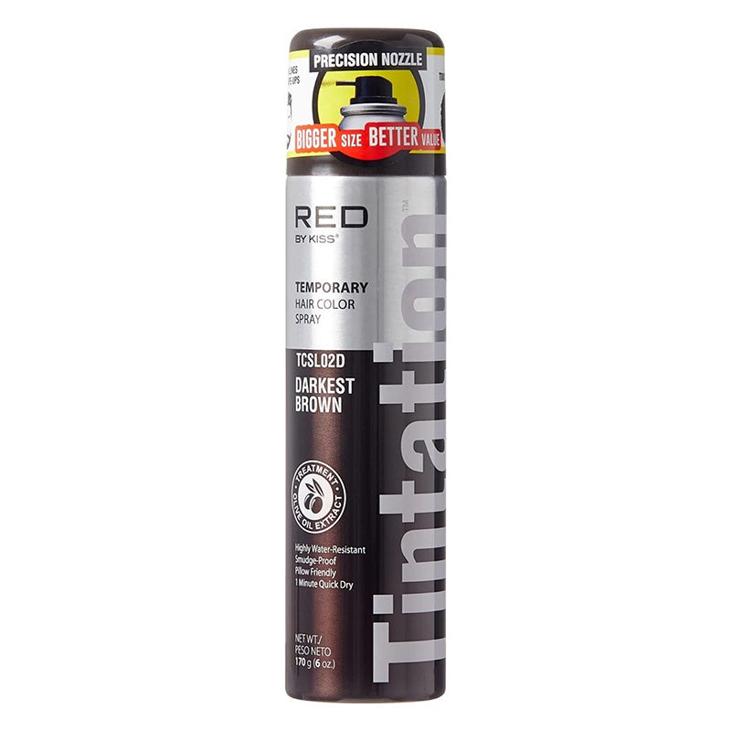 KISS TINTATION SPRAY COLOR (DARKEST BRN) 6oz