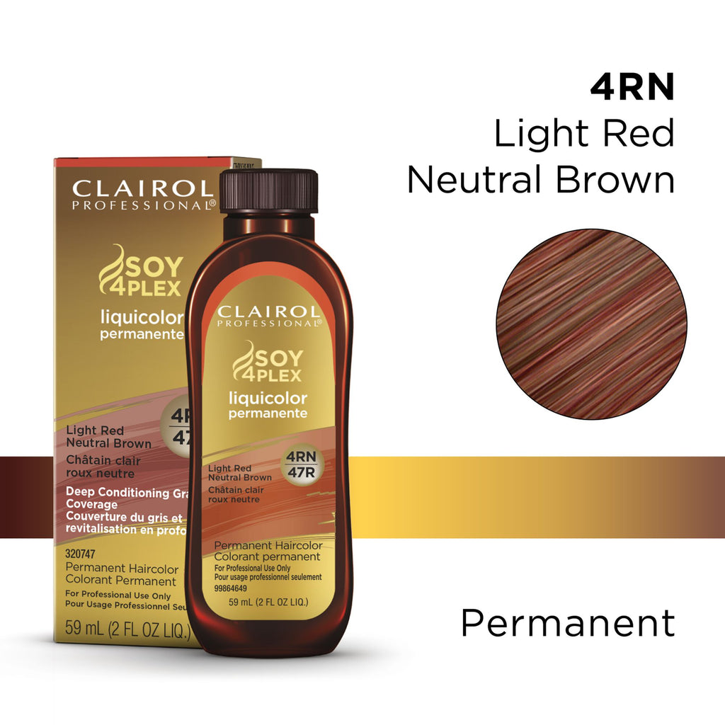 CLAIROL LIQUICOLOR 4RN/47R LT RED NEUT BRN 2oz