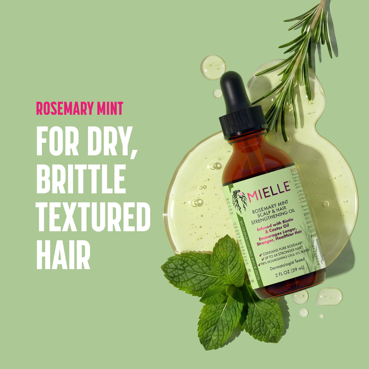 MIELLE ROSEMARY MINT GROWTH OIL 2oz