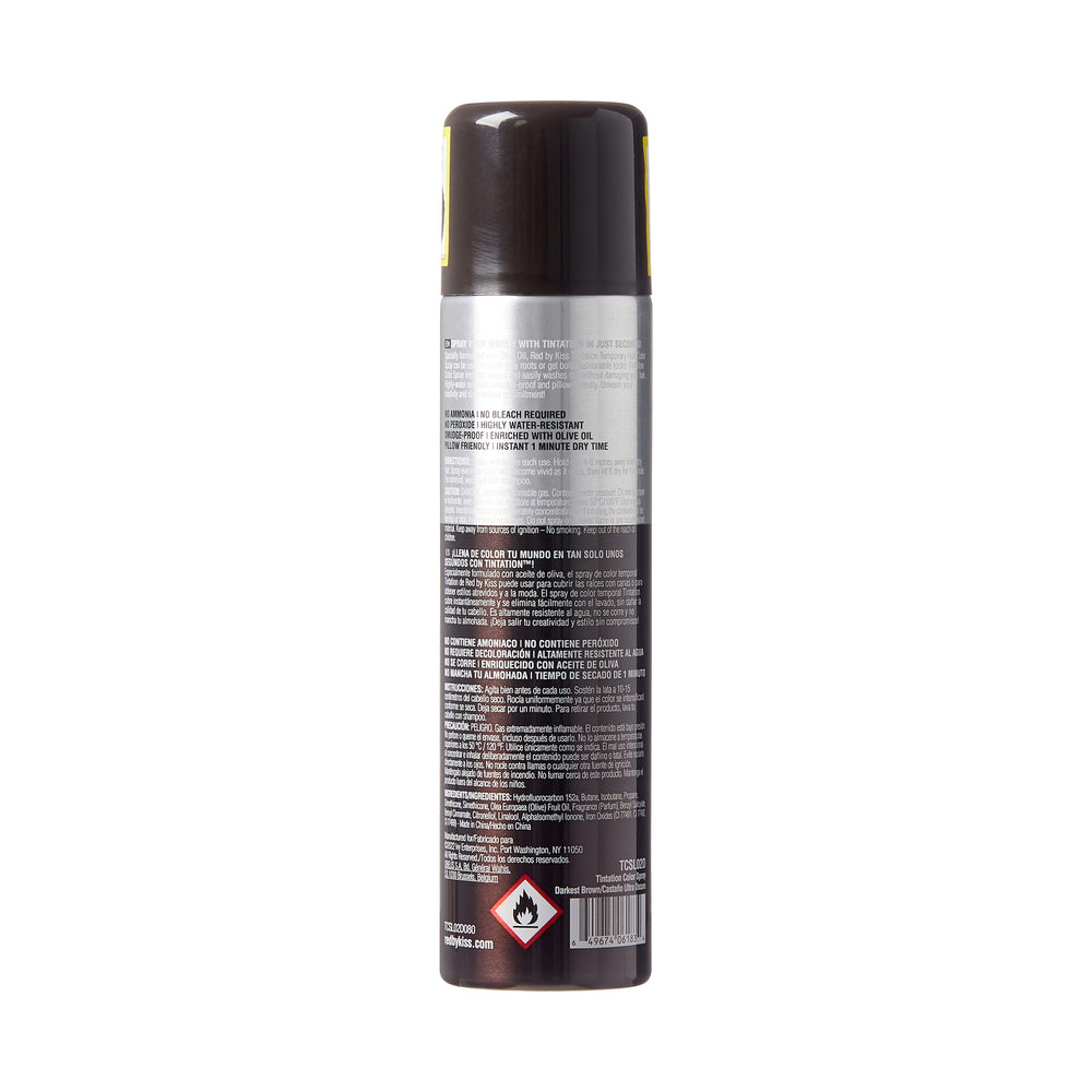 KISS TINTATION SPRAY COLOR (DARKEST BRN) 6oz