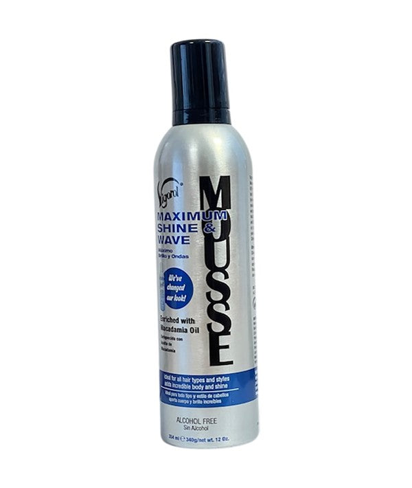 VIGOROL MOUSSE-MAX SHINE 12oz (AZUL)