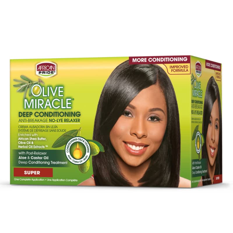 AFRICAN PRIDE OLIVE MIRACLE RELAXER KIT SUPER