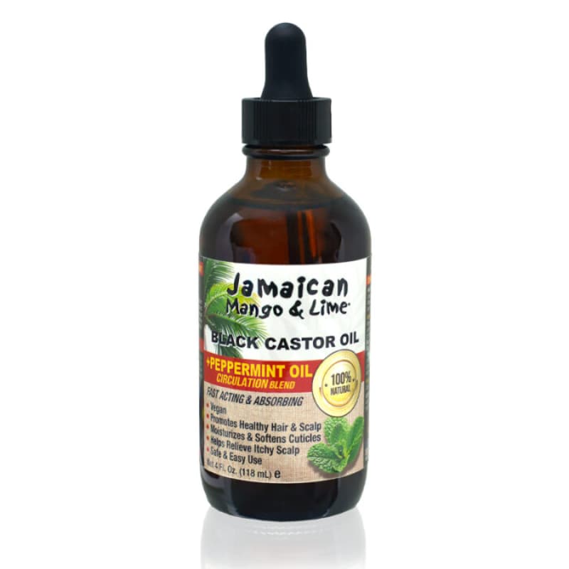 JML JAMAICAN BLK CASTOR OIL (PEPPERMINT) 4oz