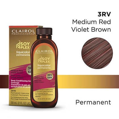CLAIROL LIQUICOLOR 3RV/68R MED RED VLT BRN 2oz