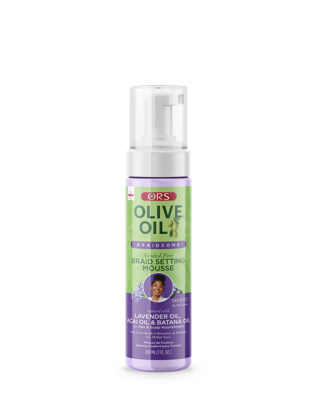 ORS BRAIDZONE LAVENDER SETTING MOUSSE 7oz
