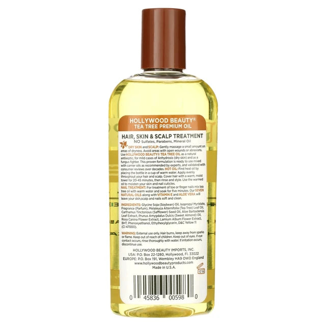 HOLLYWOOD BTY TEA TREE OIL 3oz 12/DP