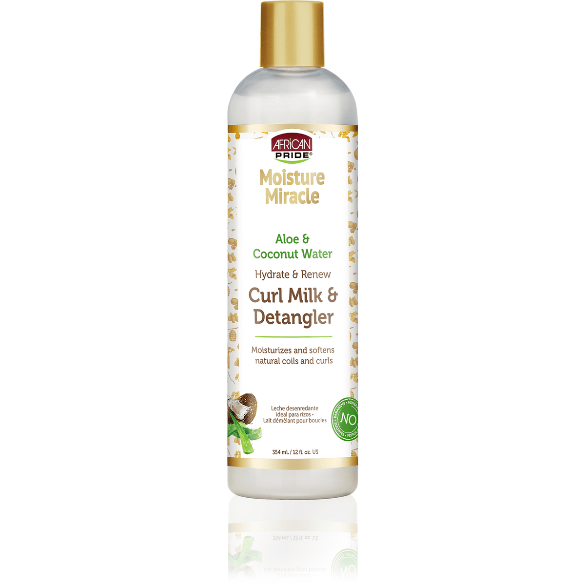 AFRICAN PRIDE MOISTURE MIRACLE CURL MILK/DETANGLER 12oz