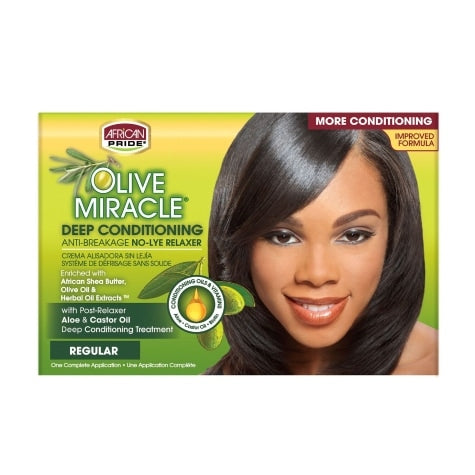 AFRICAN PRIDE OLIVE MIRACLE RELAXER KIT REGULAR