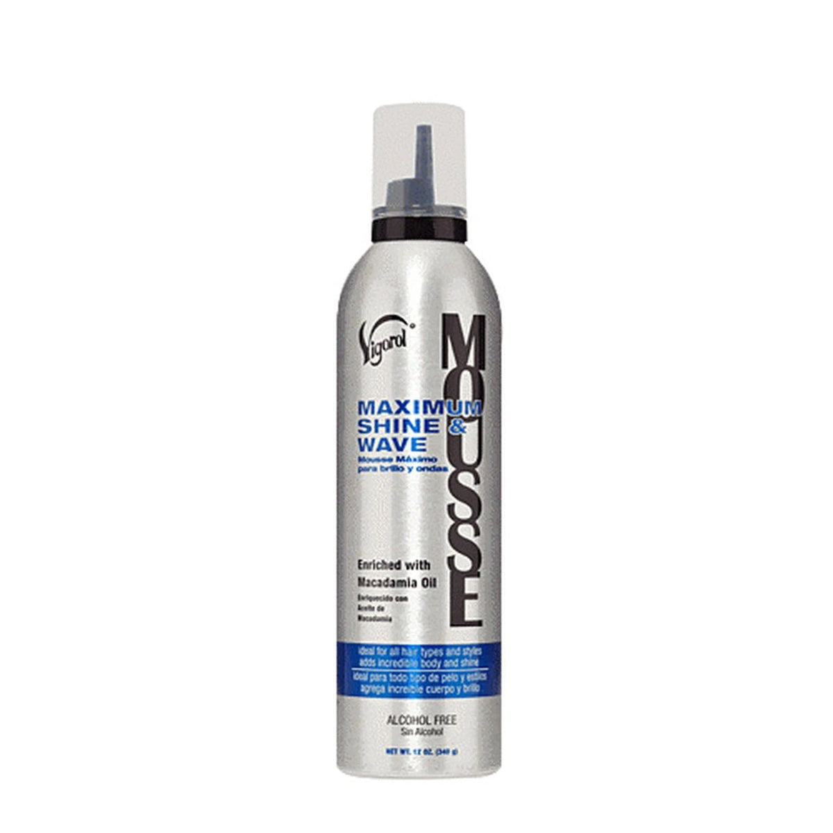 VIGOROL MOUSSE-MAX SHINE 12oz (AZUL)