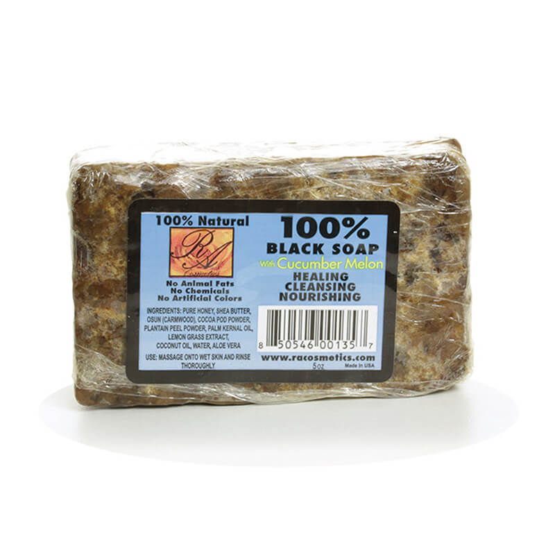 RA 100% BLACK SOAP 5oz[CUCUMBER MELON]