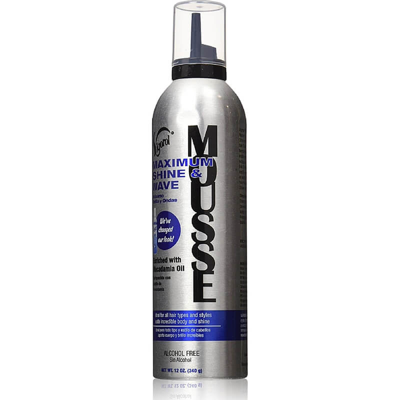 VIGOROL MOUSSE-MAX SHINE 12oz (AZUL)