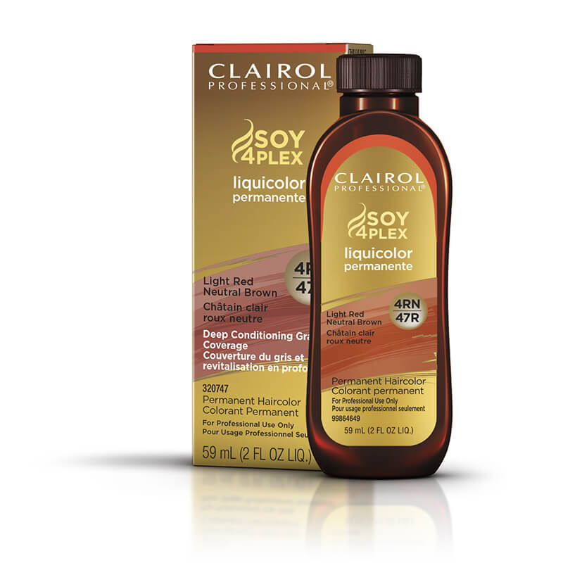 CLAIROL LIQUICOLOR 4RN/47R LT RED NEUT BRN 2oz