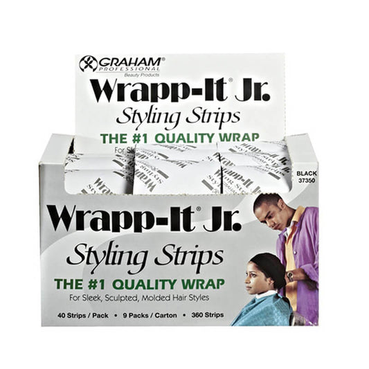 WRAPP-IT JR STYLING STRIPS BLACK #37350