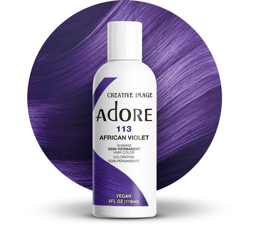Adore Semi-Permanent Hair Color, 113 African Violet, 4 oz