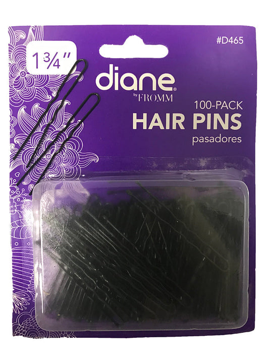 "DIANE HAIR PINS 1-3/4"" BLK CARDED #D465"