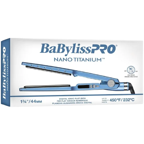 "BAB-PRO NANO TITAN 1-3/4"" IONIC FLAT IRON"