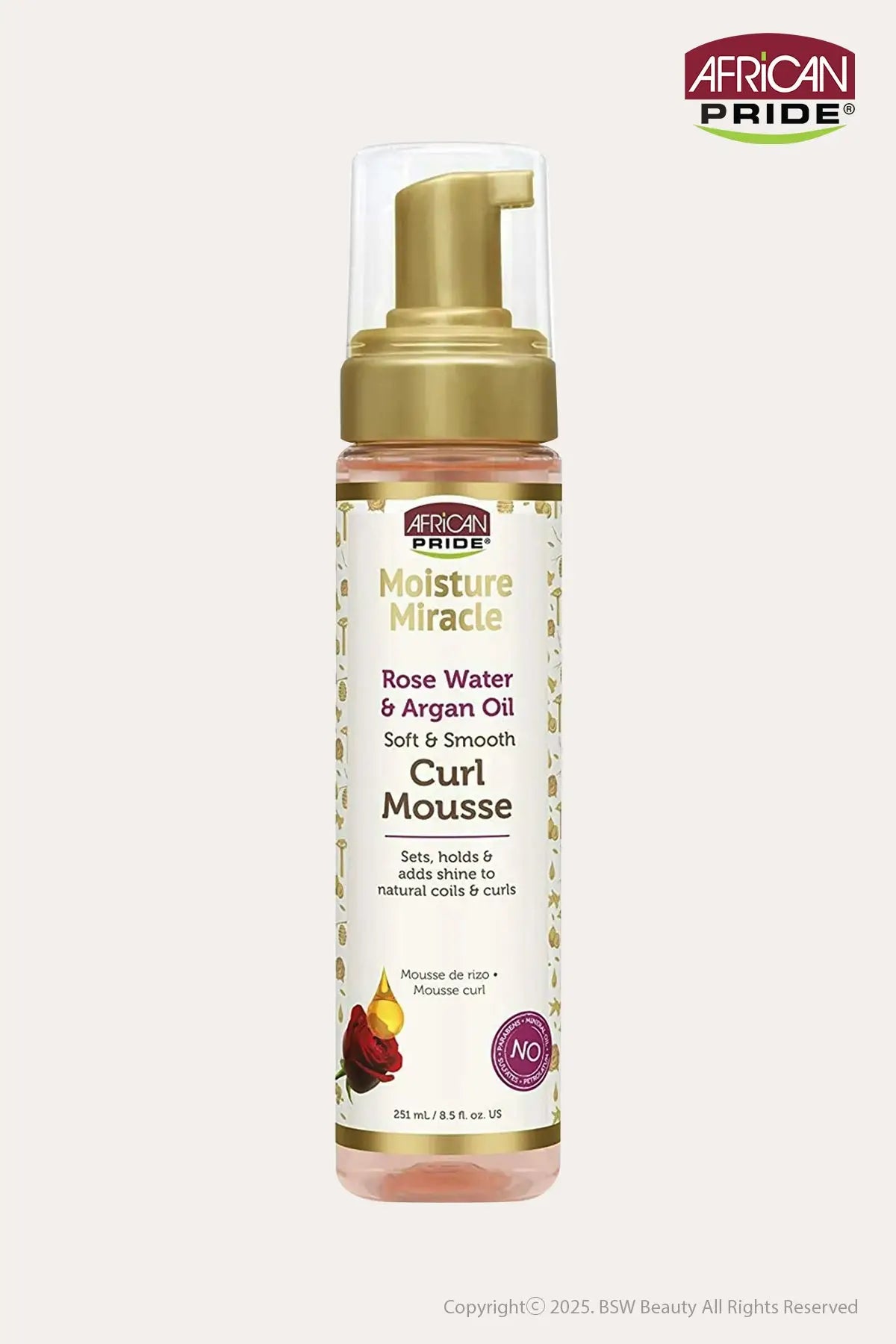 AFRICAN PRIDE MOISTURE MIRACLE CURL MOUSSE 8.5oz