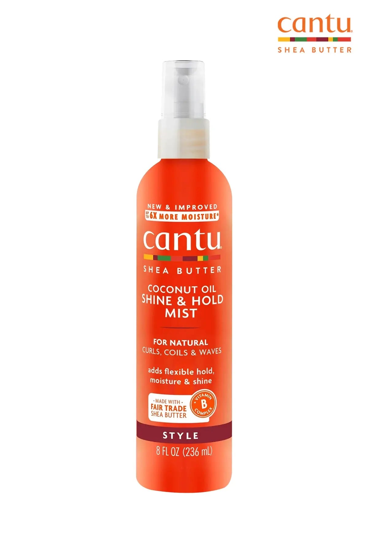 CANTU NAT COCONUT OIL SHINE & HLD MIST 8oz