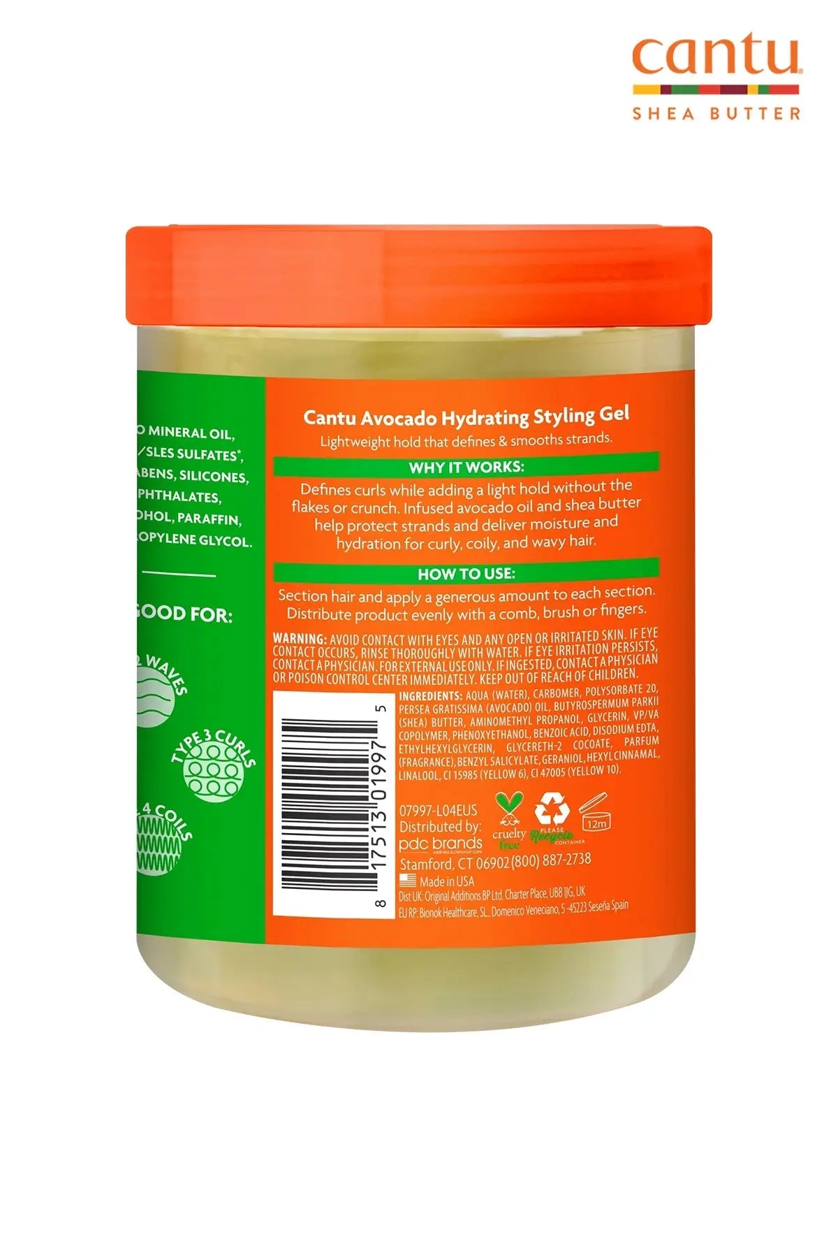 CANTU NAT AVOCADO STYLING GEL 18.5oz