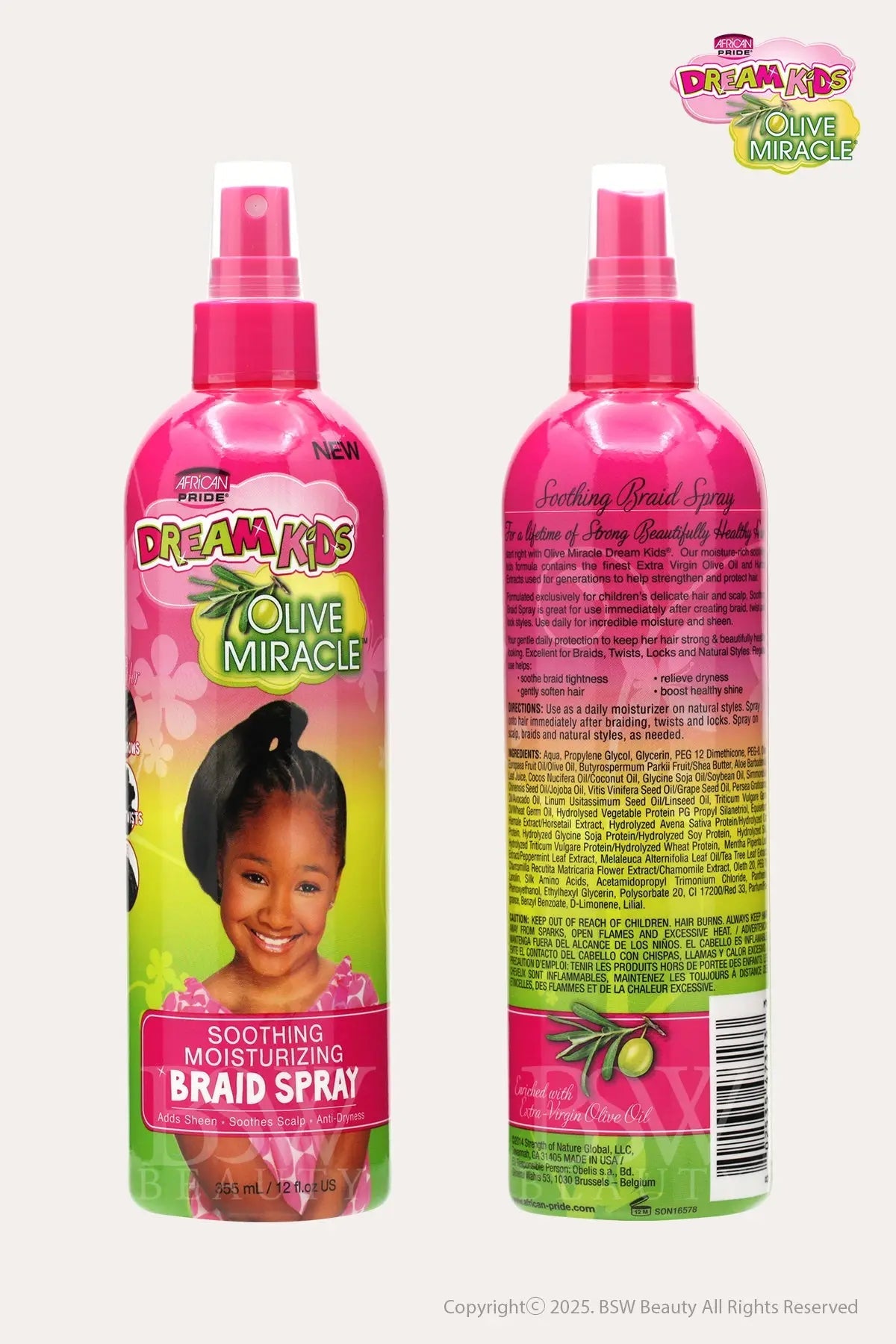African Pride Dream Kids Braid Spray, 12 oz