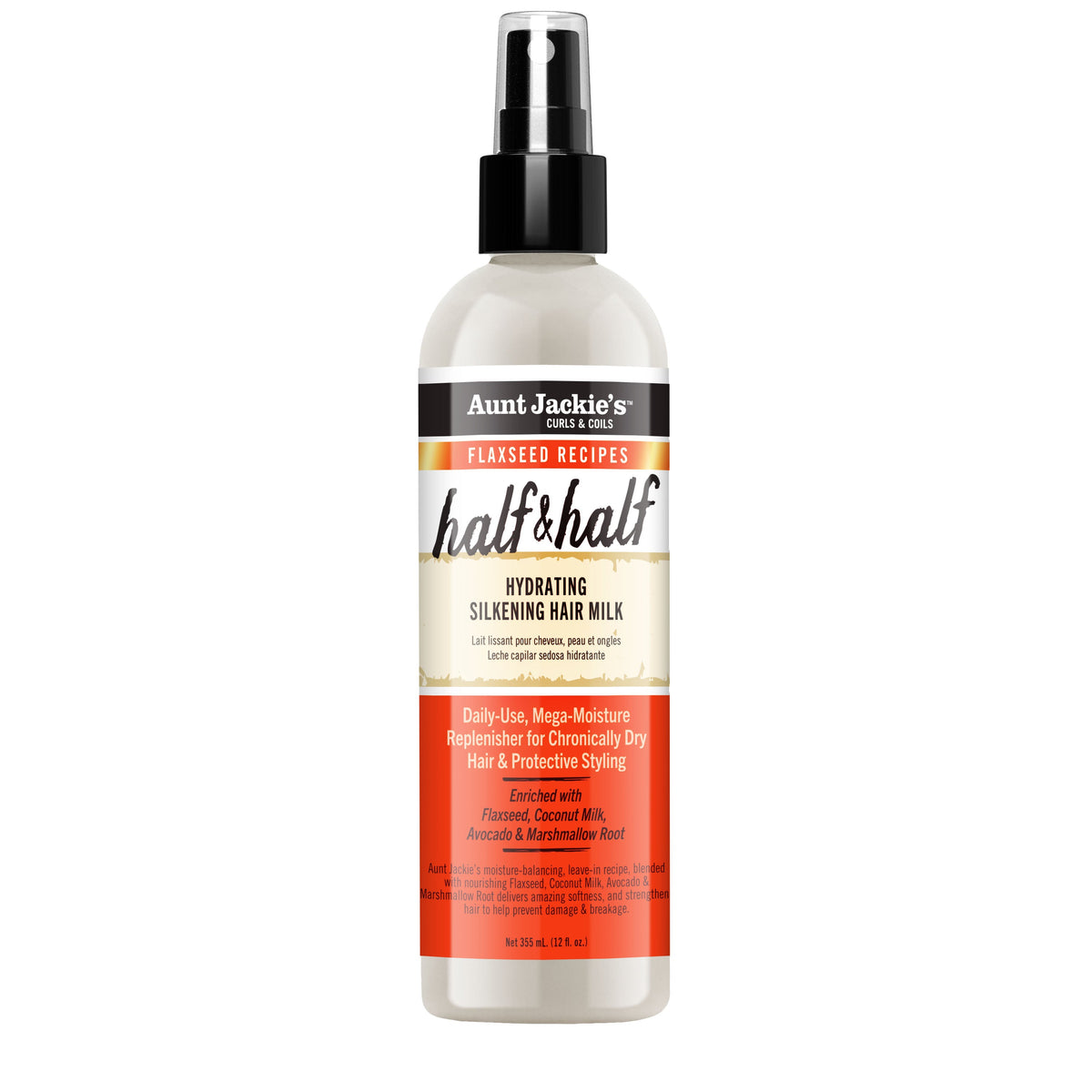 AUNT-JACKIE'S FLAX HALF & HALF HAIR MILK 12oz
