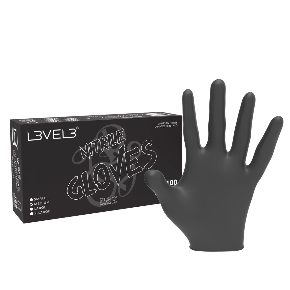 LEVEL3 GLOVES BLACK MEDIUM