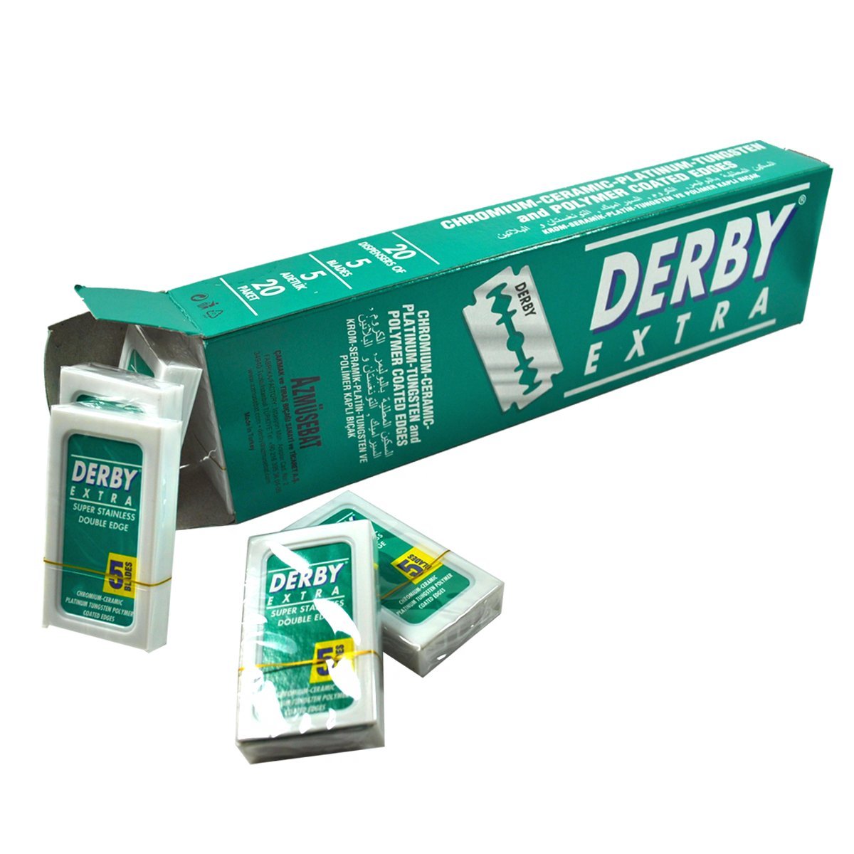 DERBY EXTRA DOUBLE EDGE BLADES 20PK [GREEN]