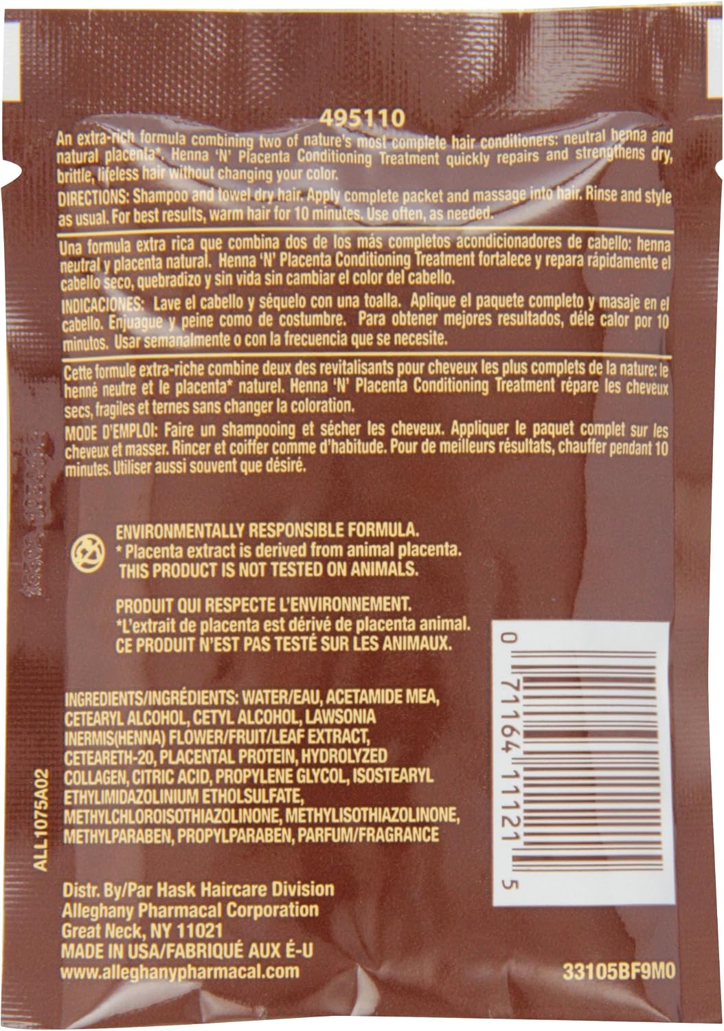 HASK HENNA & PLACENTA PAC [DP/12][CS/24]