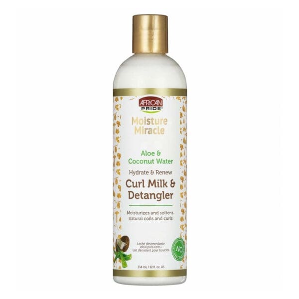AFRICAN PRIDE MOISTURE MIRACLE CURL MILK/DETANGLER 12oz
