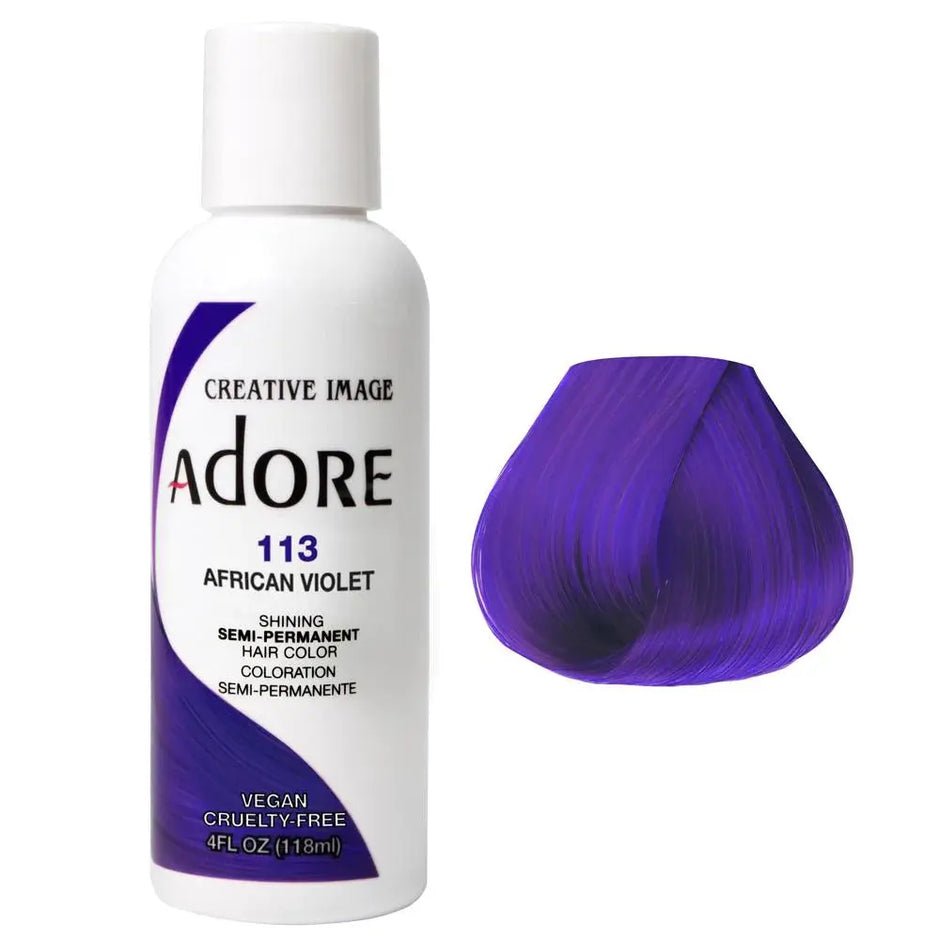 Adore Semi-Permanent Hair Color, 113 African Violet, 4 oz