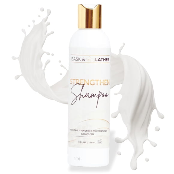 BASK AND LATHER STRENGTH SHAMPOO 8oz
