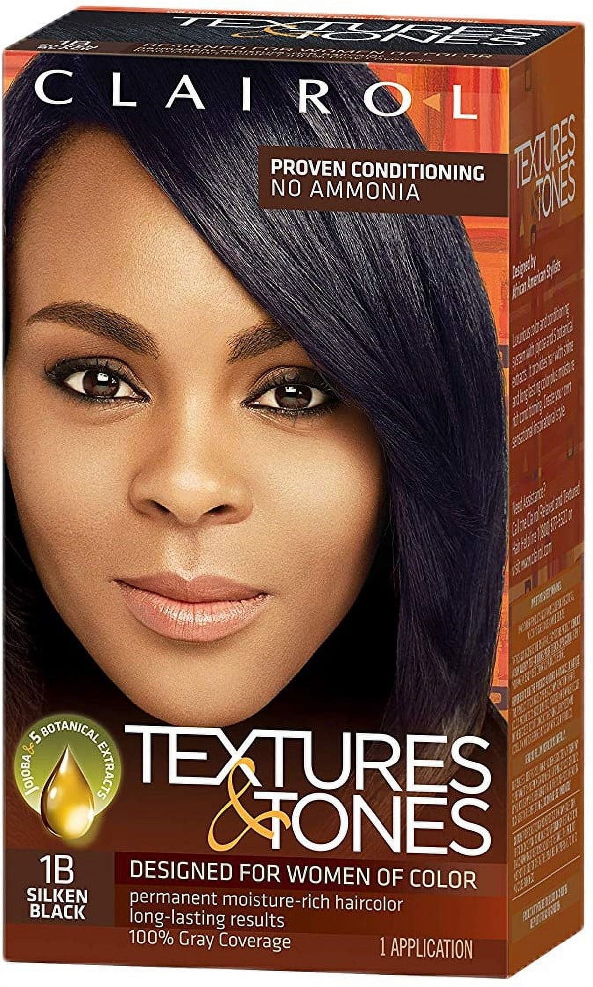 CLAIROL TXT/TONES 1B SILKEN BLACK