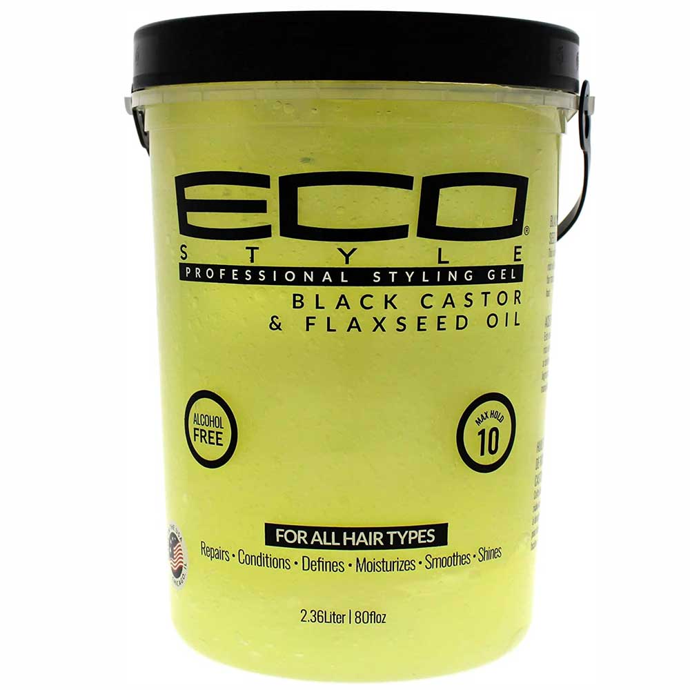 ECO-STYLER BLACK CASTOR & FLAX GEL 16oz
