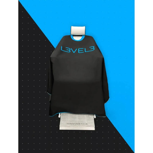 LEVEL3 CAPE W/RUBBER NECK - BLACK/BLUE TRIM