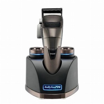 BaBylissPRO SNAPFX Wireless Hair Clipper Silver Black Square Blade for Head