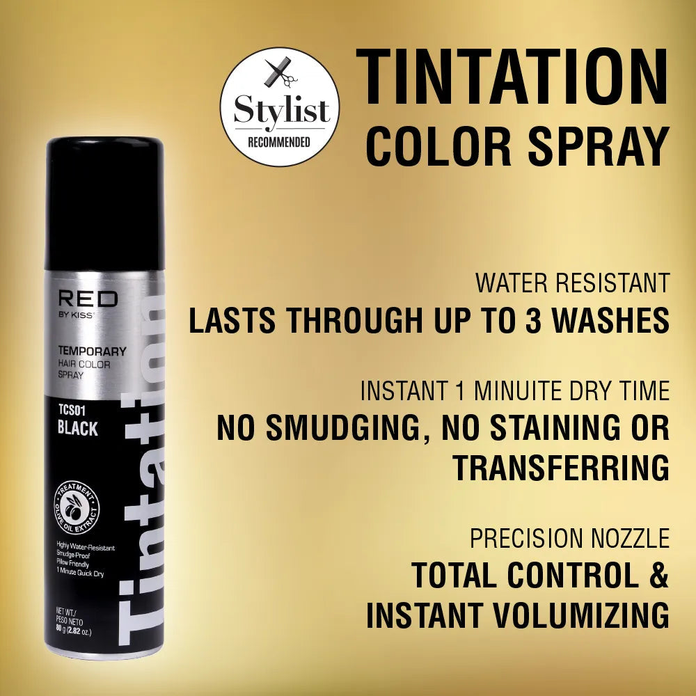 KISS TINTATION SPRAY COLOR (BLACK) 2.82oz