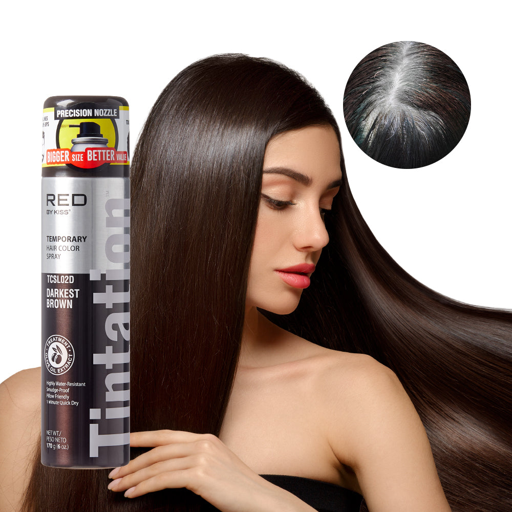 KISS TINTATION SPRAY COLOR (DARKEST BRN) 6oz