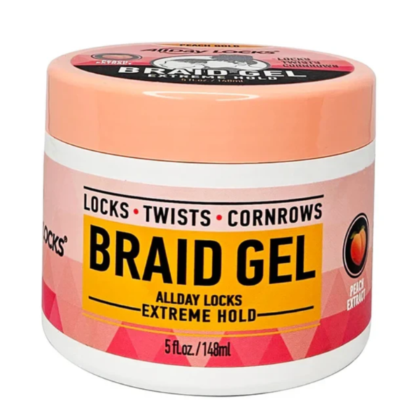 ALLDAY LOCKS BRAID GEL (PEACH) 5oz