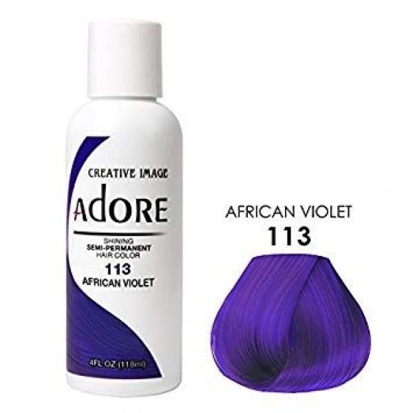 Adore Semi-Permanent Hair Color, 113 African Violet, 4 oz